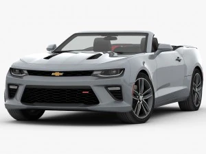 chevrolet camaro ss convertible 2016 detailed interior 3D Model