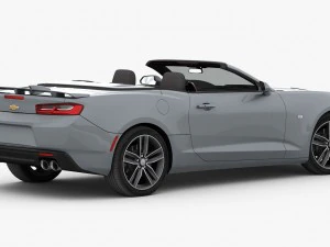 chevrolet camaro ss convertible 2016 detailed interior 3D Model
