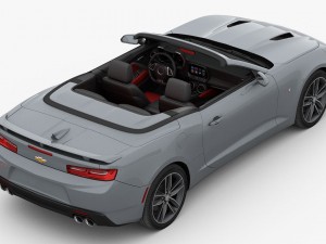 chevrolet camaro ss convertible 2016 detailed interior 3D Модель