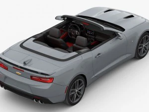 chevrolet camaro ss convertible 2016 detailed interior 3D Model