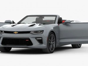 chevrolet camaro ss convertible 2016 detailed interior 3D Model
