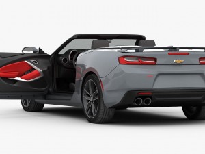 chevrolet camaro ss convertible 2016 detailed interior 3D Модель