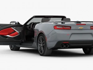 chevrolet camaro ss convertible 2016 detailed interior 3D Model