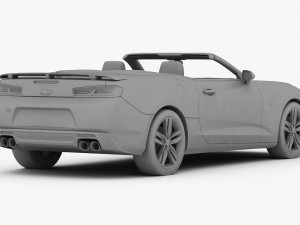 chevrolet camaro ss convertible 2016 detailed interior 3D Модель