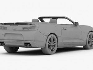 chevrolet camaro ss convertible 2016 detailed interior 3D Model