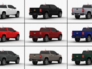 chevrolet colorado crew cab long box 3D Model