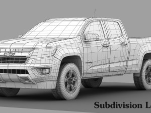 chevrolet colorado crew cab long box 3D Model
