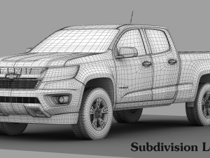 chevrolet colorado crew cab long box 3D Model