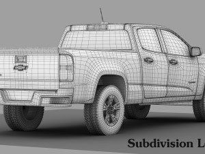 chevrolet colorado crew cab long box 3D Model