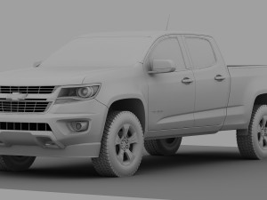 chevrolet colorado crew cab long box 3D Model