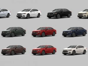 chevrolet malibu 2016 interior detalhado Modelo 3D
