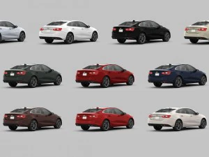 chevrolet malibu 2016 interior detalhado Modelo 3D
