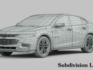 chevrolet malibu 2016 detailed interior 3D 모델