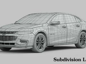 chevrolet malibu 2016 interior detalhado Modelo 3D