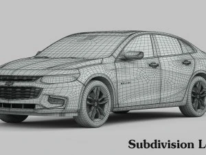 chevrolet malibu 2016 interior detalhado Modelo 3D
