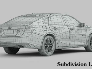 chevrolet malibu 2016 interior detalhado Modelo 3D