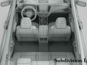 chevrolet malibu 2016 detailed interior 3D 모델