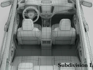 chevrolet malibu 2016 interior detalhado Modelo 3D