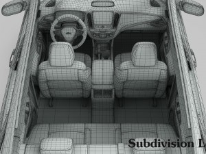 chevrolet malibu 2016 detailed interior 3D 모델