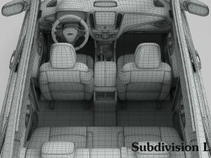 chevrolet malibu 2016 interior detalhado Modelo 3D