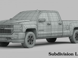 chevrolet silverado 1500 2016 Modèle 3D
