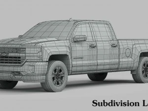 chevrolet silverado 1500 2016 3D Model