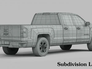 chevrolet silverado 1500 2016 3D Model