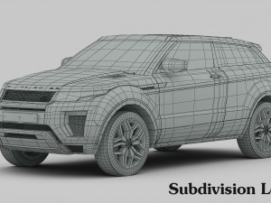 range rover evoque ember edition 2017 3D 模型