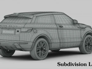 range rover evoque ember edition 2017 3D Model