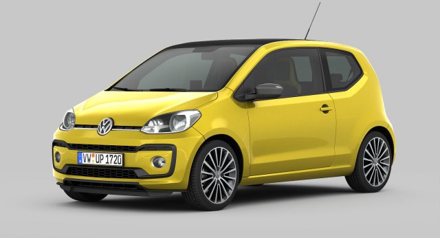 volkswagen up 2017 detailed interior 3D Model .c4d .max .obj .3ds .fbx .stl .blend 