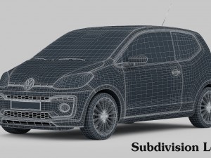 volkswagen up 2017 detailed interior 3D Model