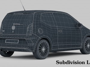 volkswagen up 2017 detailed interior 3D Model