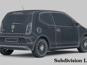 volkswagen up 2017 detailed interior 3D Model