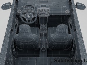 volkswagen up 2017 detailed interior 3D Model