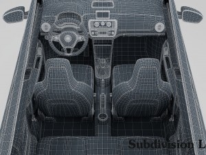 volkswagen up 2017 detailed interior 3D Model