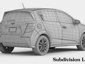 chevrolet sonic hatchback 2017 3D Model