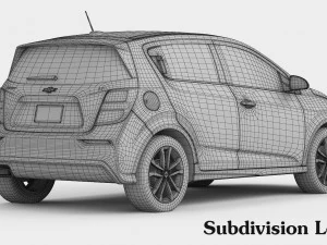 chevrolet sonic hatchback 2017 3D Model
