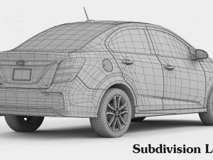 chevrolet sonic sedan 2017 3D Model