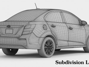 chevrolet sonic sedan 2017 Modèle 3D