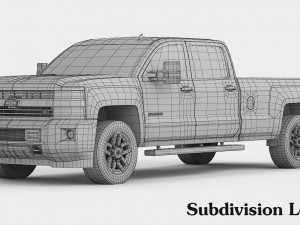 chevrolet silverado 3500hd 2017 Modèle 3D