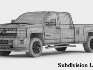 chevrolet silverado 3500hd 2017 Modèle 3D