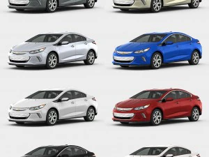 chevrolet volt 2017 детальний інтер'єр 3D Модель
