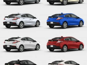 chevrolet volt 2017 детальний інтер'єр 3D Модель