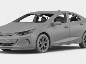 chevrolet volt 2017 детальний інтер'єр 3D Модель