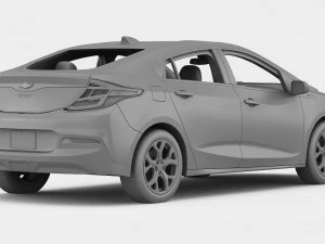 chevrolet volt 2017 детальний інтер'єр 3D Модель