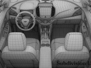 chevrolet volt 2017 detailed interior 3D Модель
