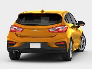 chevrolet cruze hatchback 2017 detailed interior 3D 모델