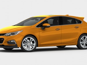 chevrolet cruze hatchback 2017 detailed interior 3D 모델