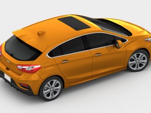 chevrolet cruze hatchback 2017 detailed interior 3D 모델