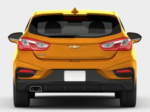 chevrolet cruze hatchback 2017 detailed interior 3D 모델